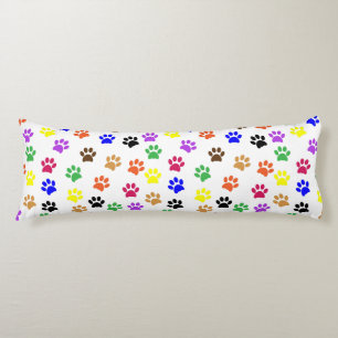 Rainbow Paw Prints Body Cushion