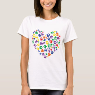 Rainbow Paw Prints T-Shirt