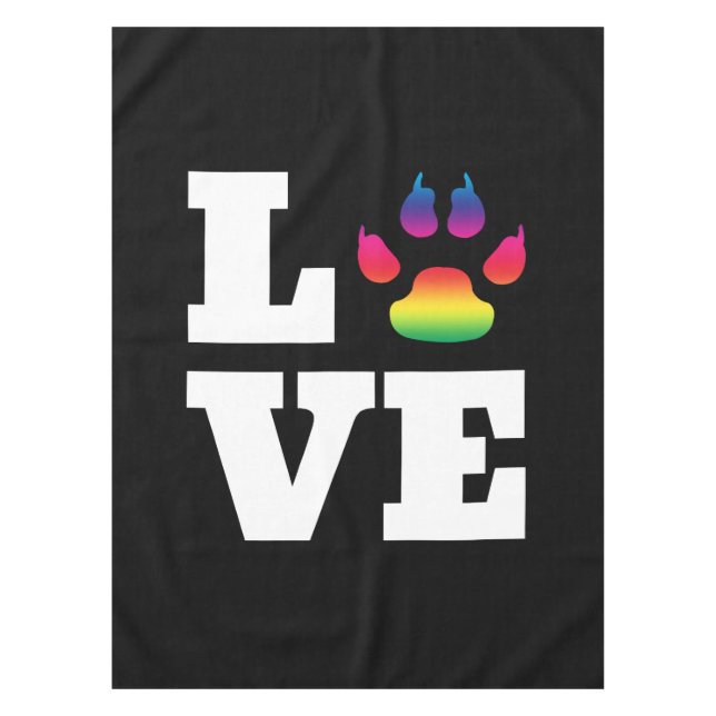 Rainbow paw tablecloth (Front)