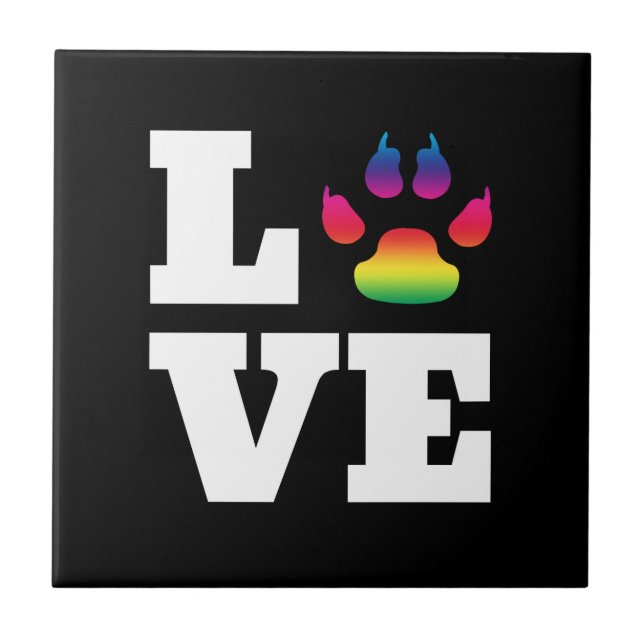 Rainbow paw tile (Front)