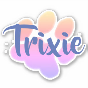 Rainbow pawprint custom sticker