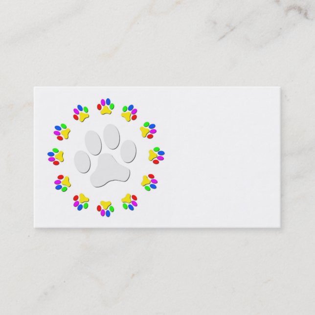 Rainbow Pawprints Business Cards (Front)