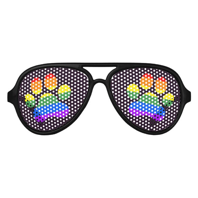 Rainbow Paws Novelty Glasses (Front)