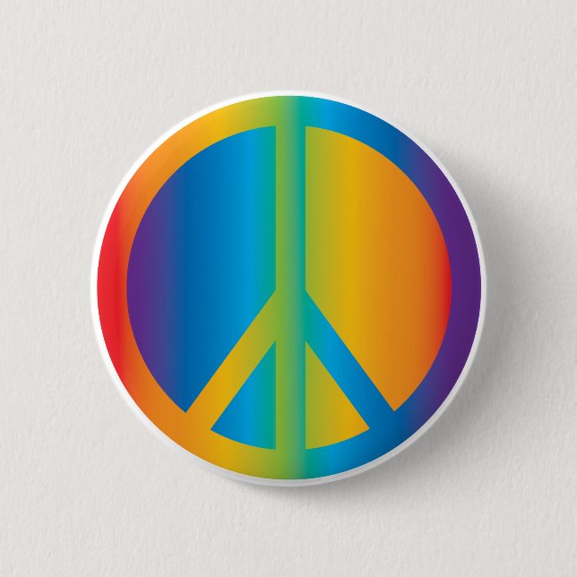 Rainbow Peace button (Front)