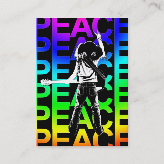 "Rainbow Peace" Chubby Card (Front)