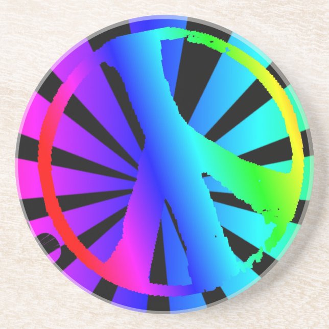 Rainbow Peace Coaster (Front)