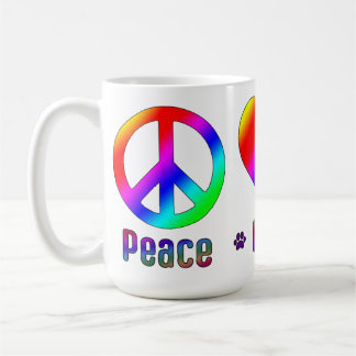Rainbow Peace Love BBG Mug