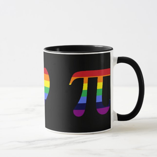 rainbow peace love pi mug (Right)