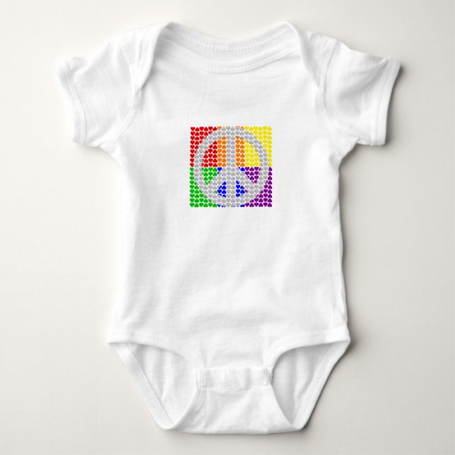 Rainbow Peace shirt - choose style & colour (Front)