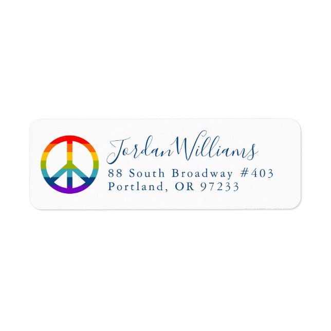 Rainbow Peace Sign (Front)