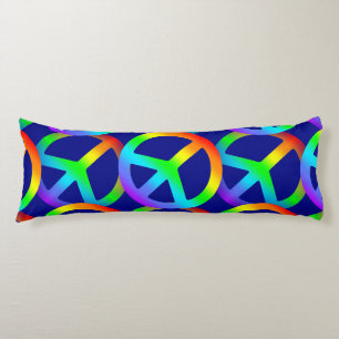 Rainbow Peace Sign Body Cushion