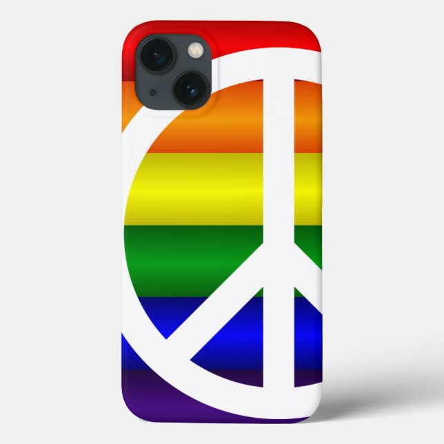 Rainbow Peace Sign Case-Mate iPhone Case (Back)