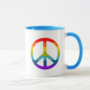Rainbow Peace Sign Mug