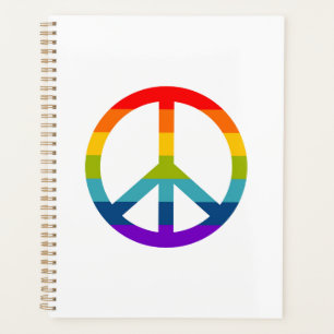 Rainbow Peace Sign Planner
