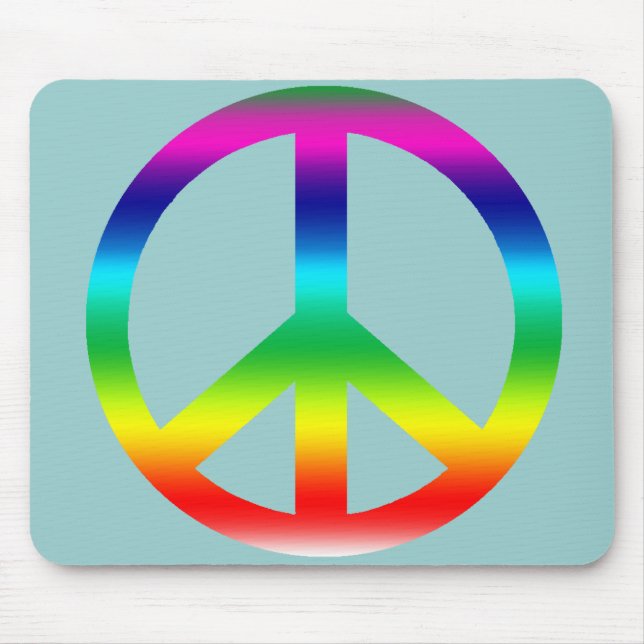 Rainbow Peace Sign Products Mouse Mat (Front)