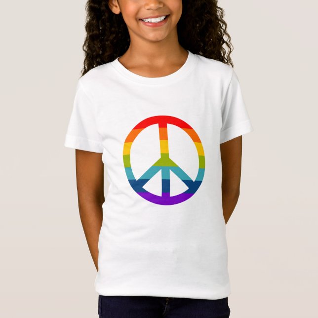 Rainbow Peace Sign T-Shirt (Front)