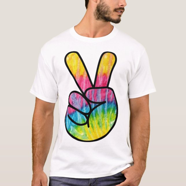 Rainbow Peace Sign T-Shirt (Front)