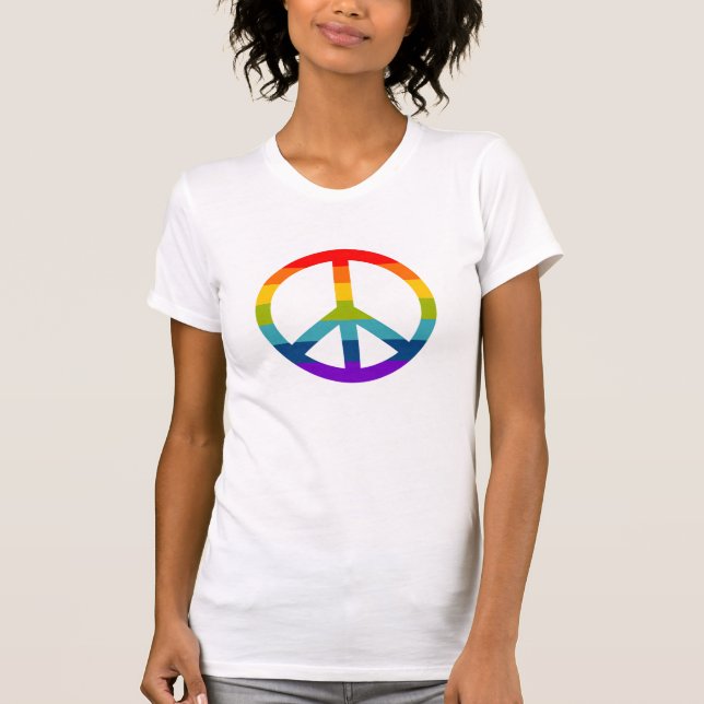 Rainbow Peace Sign T-Shirt (Front)