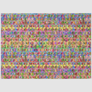 Rainbow peace sign tissue paper