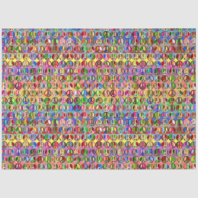 Rainbow peace sign tissue paper (Front)