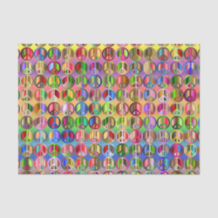 Rainbow peace sign tissue paper