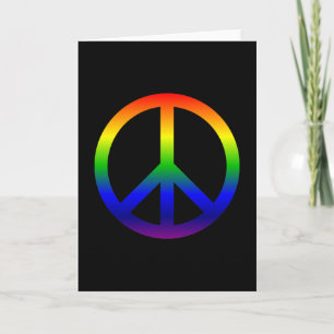 Rainbow Peace Symbol Card