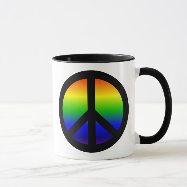 Rainbow Peace Symbol Mug (Right)