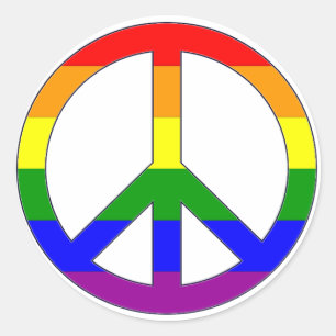 Rainbow Peace Symbol Sticker