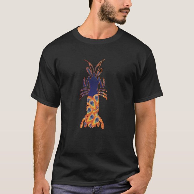 Rainbow Peacock Mantis Shrimp Science Under Water  T-Shirt (Front)