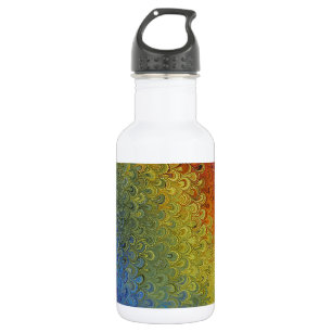 Rainbow Peacock Marble 532 Ml Water Bottle