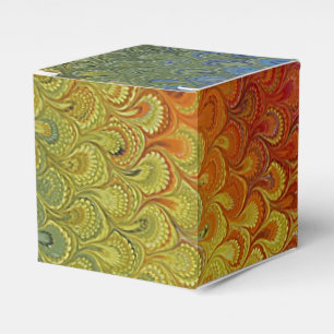 Rainbow Peacock Marble Favour Box