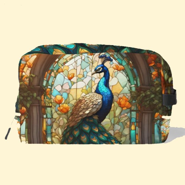 Rainbow Peacock Toiletries Bag Dopp Kit (Creator Uploaded)