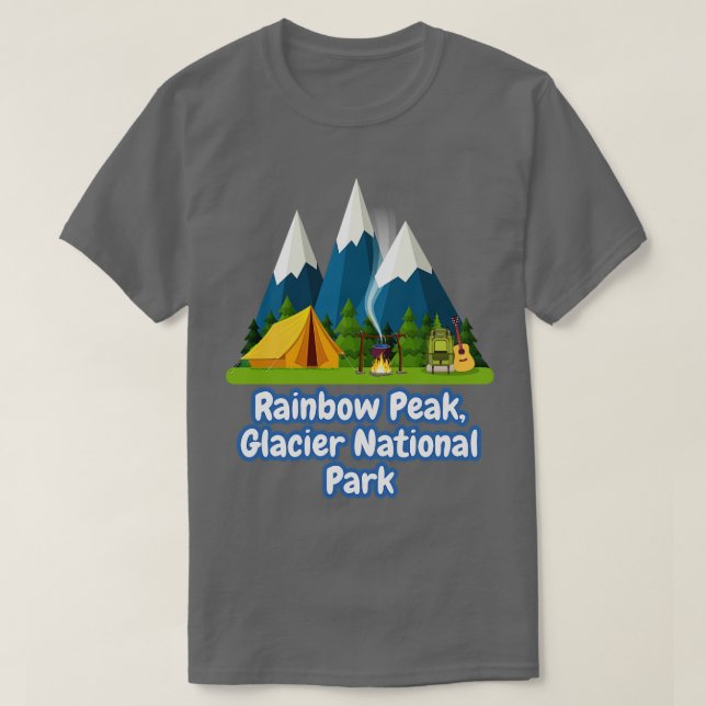 Rainbow Peak Glacier National Park T-Shirt (Design Front)