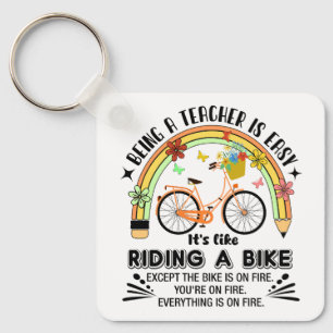 rainbow pencil Teacher Appreciation,funny Teacher  Key Ring