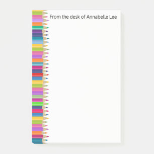 Rainbow Pencils Post-it Notes