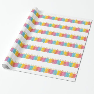 Rainbow Pencils wrapping paper back to school