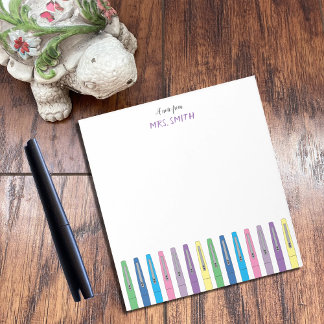 Rainbow Pens Personalised Teacher Notepad