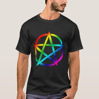 Rainbow Pentacle for Dark Shirts