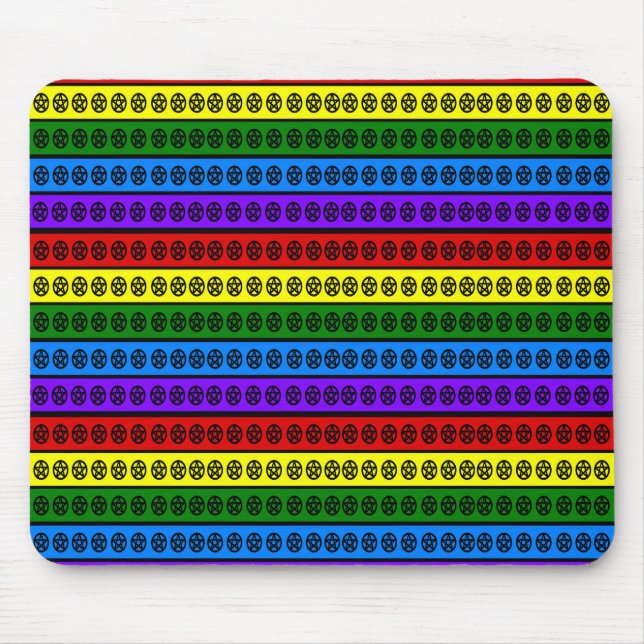 Rainbow Pentacle Mouse Mat (Front)