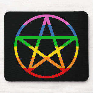 Rainbow Pentacle Mouse Mat