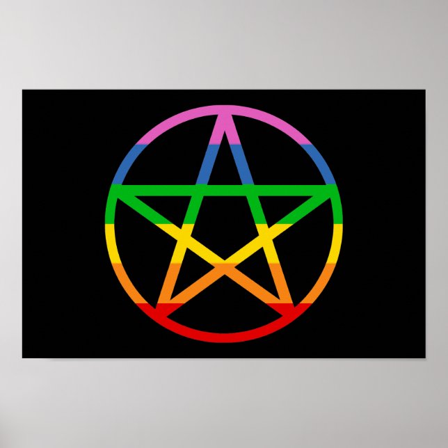 Rainbow Pentacle Poster (Front)