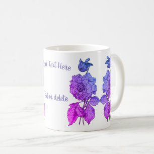Rainbow Peony Personalised   Coffee Mug