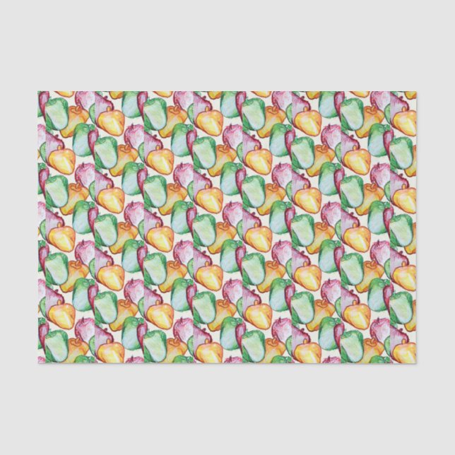 Rainbow Peppers Green Pepper Red pepper Yellow     Tissue Paper (Front)