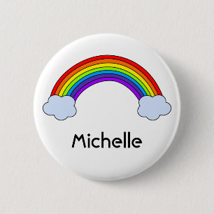 Rainbow Personalised 6 Cm Round Badge