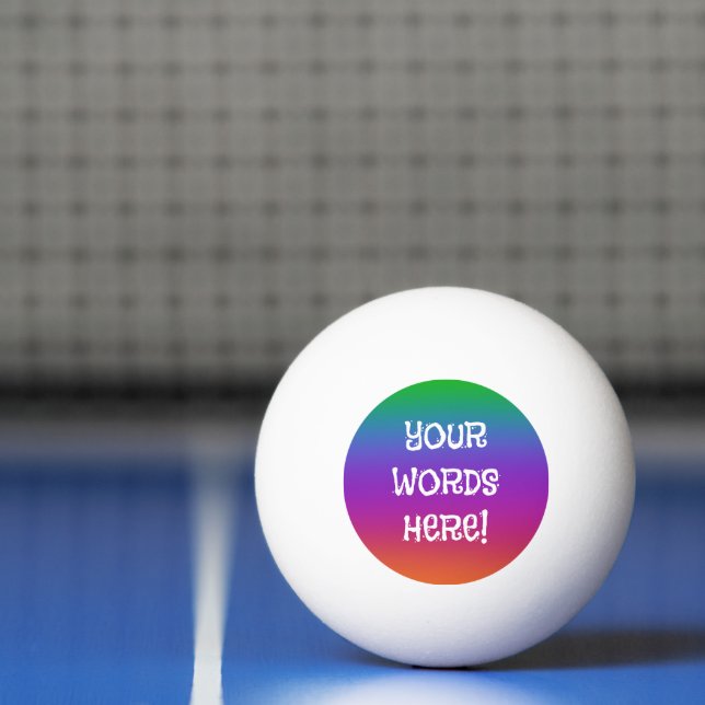 Rainbow Personalised Beer Pong Ball (Net)