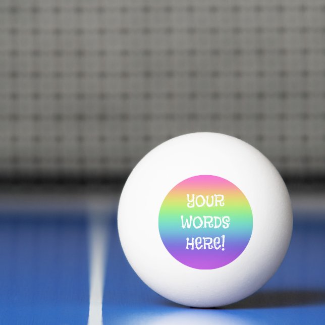 Rainbow Personalised Beer Pong Ball (Net)