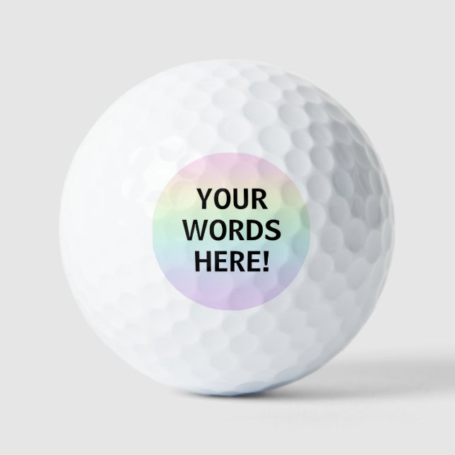 Rainbow Personalised Golf Balls (Front)