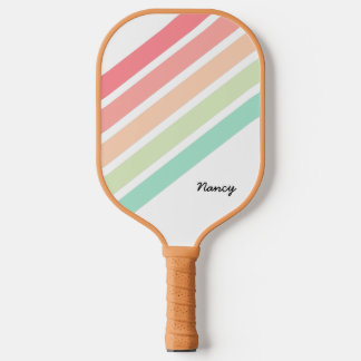 Rainbow Personalised Name Custom Pickleball Paddle