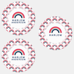 Rainbow Personalised Name School Modern