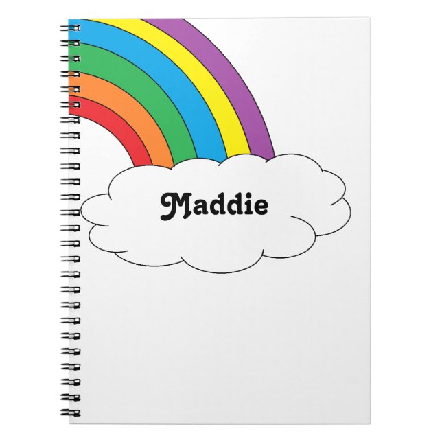 Rainbow Personalised Notebook (Front)